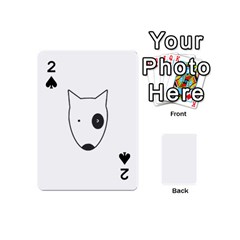 Bull Terrier T- Shirt White Look Calm Bull Terrier 18 T- Shirt (1) Playing Cards 54 Designs (mini) by EnriqueJohnson