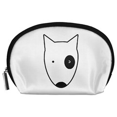 Bull Terrier T- Shirt White Look Calm Bull Terrier 18 T- Shirt (1) Accessory Pouch (large) by EnriqueJohnson