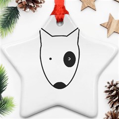 Bull Terrier T- Shirt White Look Calm Bull Terrier 18 T- Shirt Ornament (star) by EnriqueJohnson