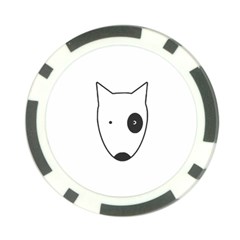 Bull Terrier T- Shirt White Look Calm Bull Terrier 18 T- Shirt Poker Chip Card Guard (10 Pack) by EnriqueJohnson