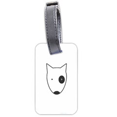 Bull Terrier T- Shirt White Look Calm Bull Terrier 18 T- Shirt Luggage Tag (two Sides) by EnriqueJohnson