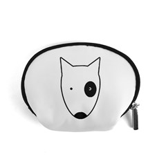 Bull Terrier T- Shirt White Look Calm Bull Terrier 18 T- Shirt Accessory Pouch (small) by EnriqueJohnson