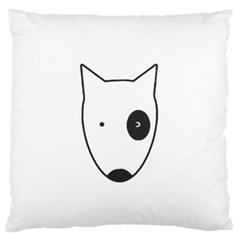 Bull Terrier T- Shirt White Look Calm Bull Terrier 18 T- Shirt Standard Premium Plush Fleece Cushion Case (one Side) by EnriqueJohnson