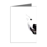 Bull Terrier T- Shirt White Look Calm Bull Terrier 23 T- Shirt Mini Greeting Cards (Pkg of 8) Right