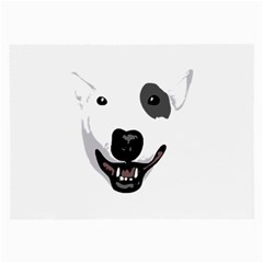 Bull Terrier T- Shirt White Look Calm Bull Terrier 23 T- Shirt Large Glasses Cloth (2 Sides) by EnriqueJohnson