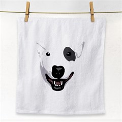 Bull Terrier T- Shirt White Look Calm Bull Terrier 23 T- Shirt Face Towel by EnriqueJohnson