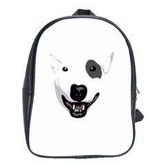 Bull Terrier T- Shirt White Look Calm Bull Terrier 23 T- Shirt School Bag (xl) by EnriqueJohnson