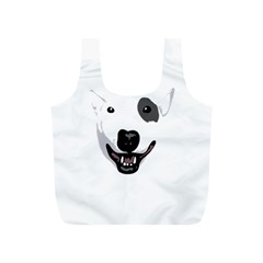 Bull Terrier T- Shirt White Look Calm Bull Terrier 23 T- Shirt Full Print Recycle Bag (s) by EnriqueJohnson