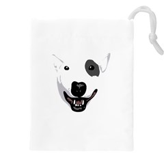 Bull Terrier T- Shirt White Look Calm Bull Terrier 23 T- Shirt Drawstring Pouch (5xl) by EnriqueJohnson