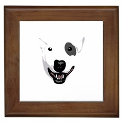 Bull Terrier T- Shirt White Look Calm Bull Terrier 23 T- Shirt Framed Tile by EnriqueJohnson