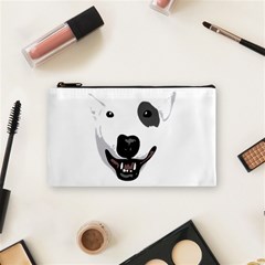 Bull Terrier T- Shirt White Look Calm Bull Terrier 23 T- Shirt Cosmetic Bag (small) by EnriqueJohnson