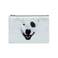 Bull Terrier T- Shirt White Look Calm Bull Terrier 23 T- Shirt Cosmetic Bag (medium) by EnriqueJohnson