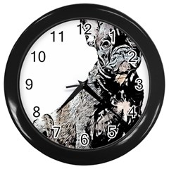 Bulldog T- Shirt French Bulldog Pop Art Dog Owner Gift T- Shirt Wall Clock (black) by EnriqueJohnson