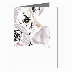 Bulldog T- Shirt Painting Of A Brown And White Bulldog Lying Down With His Tongue Out T- Shirt Greeting Cards (pkg Of 8) by EnriqueJohnson