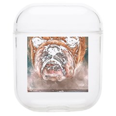 Bulldog T- Shirt Painting Of A Bulldog With Angry Face T- Shirt Airpods 1/2 Case by EnriqueJohnson