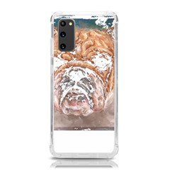 Bulldog T- Shirt Painting Of A Bulldog With Angry Face T- Shirt Samsung Galaxy S20 6 2 Inch Tpu Uv Case by EnriqueJohnson