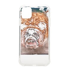 Bulldog T- Shirt Painting Of A Bulldog With Angry Face T- Shirt Iphone 11 Tpu Uv Print Case by EnriqueJohnson