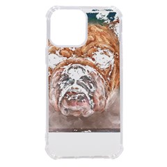 Bulldog T- Shirt Painting Of A Bulldog With Angry Face T- Shirt Iphone 13 Pro Max Tpu Uv Print Case by EnriqueJohnson