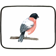 Bullfinch T- Shirt White Look Calm Bullfinch 21 T- Shirt Fleece Blanket (mini) by EnriqueJohnson