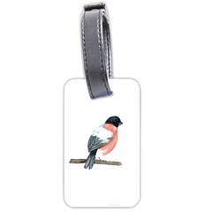 Bullfinch T- Shirt White Look Calm Bullfinch 21 T- Shirt Luggage Tag (one Side) by EnriqueJohnson