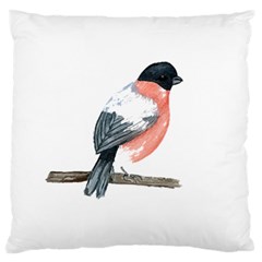 Bullfinch T- Shirt White Look Calm Bullfinch 21 T- Shirt Large Cushion Case (two Sides) by EnriqueJohnson