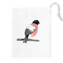 Bullfinch T- Shirt White Look Calm Bullfinch 21 T- Shirt Drawstring Pouch (4xl) by EnriqueJohnson