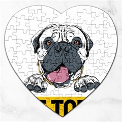 Bullmastiff T- Shirt Nope Not Today Bullmastiff 04 T- Shirt Jigsaw Puzzle (heart) by EnriqueJohnson