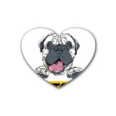 Bullmastiff T- Shirt Nope Not Today Bullmastiff 04 T- Shirt Rubber Coaster (heart) by EnriqueJohnson