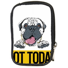 Bullmastiff T- Shirt Nope Not Today Bullmastiff 04 T- Shirt Compact Camera Leather Case by EnriqueJohnson