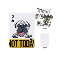 Bullmastiff T- Shirt Nope Not Today Bullmastiff 04 T- Shirt Playing Cards 54 Designs (mini) by EnriqueJohnson