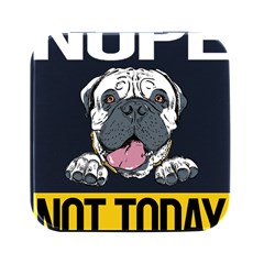 Bullmastiff T- Shirt Nope Not Today Bullmastiff 04 T- Shirt Square Metal Box (black) by EnriqueJohnson