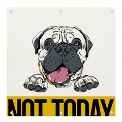 Bullmastiff T- Shirt Nope Not Today Bullmastiff 04 T- Shirt Banner And Sign 4  X 4  by EnriqueJohnson