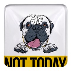 Bullmastiff T- Shirt Nope Not Today Bullmastiff 04 T- Shirt Square Glass Fridge Magnet (4 Pack) by EnriqueJohnson