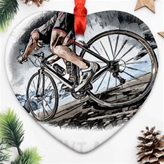 When The World Becomes Too Much Mount T- Shirt When The World Becomes T O O M U C H, Mount A Bike! T Ornament (heart) by ZUXUMI