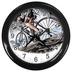 When The World Becomes Too Much Mount T- Shirt When The World Becomes T O O M U C H, Mount A Bike! T Wall Clock (black) by ZUXUMI