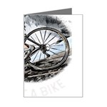 When The World Becomes Too Much Mount T- Shirt When The World Becomes T O O M U C H, Mount A Bike! T Mini Greeting Card Left