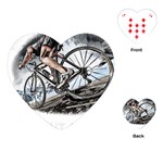 When The World Becomes Too Much Mount T- Shirt When The World Becomes T O O M U C H, Mount A Bike! T Playing Cards Single Design (Heart) Front