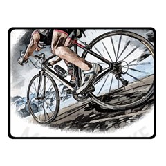 When The World Becomes Too Much Mount T- Shirt When The World Becomes T O O M U C H, Mount A Bike! T Fleece Blanket (small) by ZUXUMI