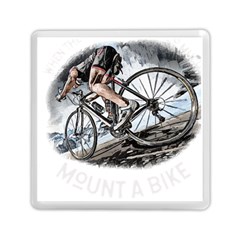 When The World Becomes Too Much Mount T- Shirt When The World Becomes T O O M U C H, Mount A Bike! T Memory Card Reader (square) by ZUXUMI