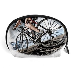 When The World Becomes Too Much Mount T- Shirt When The World Becomes T O O M U C H, Mount A Bike! T Accessory Pouch (large) by ZUXUMI