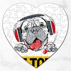 Bullmastiff T- Shirt Nope Not Today Bullmastiff 05 T- Shirt Jigsaw Puzzle (heart) by EnriqueJohnson