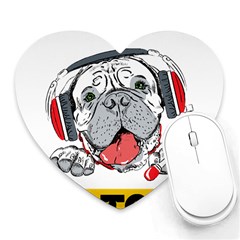 Bullmastiff T- Shirt Nope Not Today Bullmastiff 05 T- Shirt Heart Mousepad by EnriqueJohnson