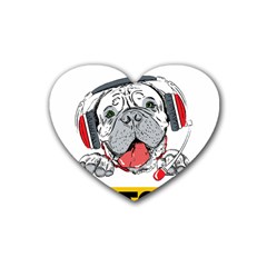 Bullmastiff T- Shirt Nope Not Today Bullmastiff 05 T- Shirt Rubber Coaster (heart) by EnriqueJohnson