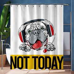 Bullmastiff T- Shirt Nope Not Today Bullmastiff 05 T- Shirt Shower Curtain 60  X 72  (medium)  by EnriqueJohnson