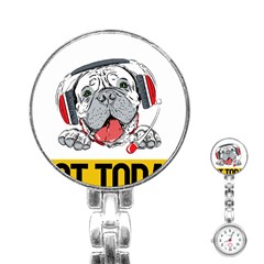 Bullmastiff T- Shirt Nope Not Today Bullmastiff 05 T- Shirt Stainless Steel Nurses Watch by EnriqueJohnson