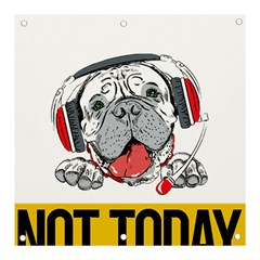 Bullmastiff T- Shirt Nope Not Today Bullmastiff 05 T- Shirt Banner And Sign 3  X 3  by EnriqueJohnson