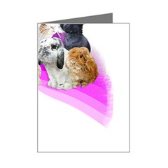 Bunnies T- Shirt Super Cute Fluffle Of Bunnies Of All Breeds! T- Shirt Mini Greeting Card by EnriqueJohnson