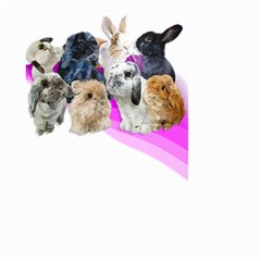 Bunnies T- Shirt Super Cute Fluffle Of Bunnies Of All Breeds! T- Shirt Small Garden Flag (two Sides) by EnriqueJohnson