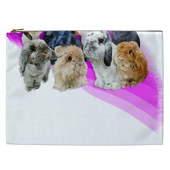 Bunnies T- Shirt Super Cute Fluffle Of Bunnies Of All Breeds! T- Shirt Cosmetic Bag (xxl) by EnriqueJohnson