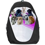 Bunnies T- Shirt Super Cute Fluffle Of Bunnies Of All Breeds! T- Shirt Backpack Bag Front